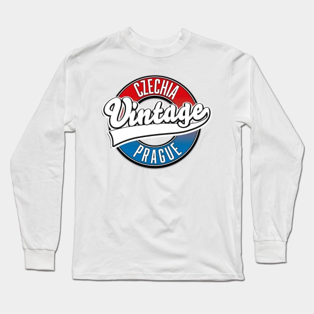 Czechia Prague vintage logo Long Sleeve T-Shirt by nickemporium1